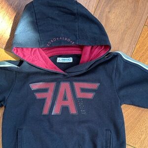 Mayoral Black and Burgundy Kids Hoodie